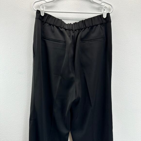 NWOT Quince Stretch Crepe Pleated Wide Leg Pants Black 14 - Picture 5 of 14